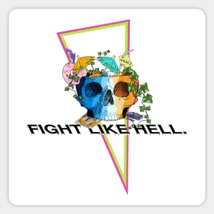 Tiki Skull - Fight Like Hell Magnet